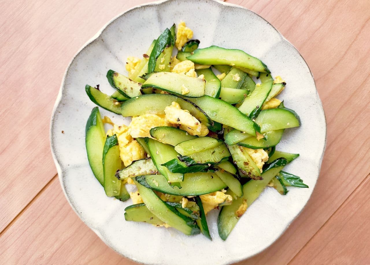Cucumber and Egg Stir-Fry" Easy Recipe