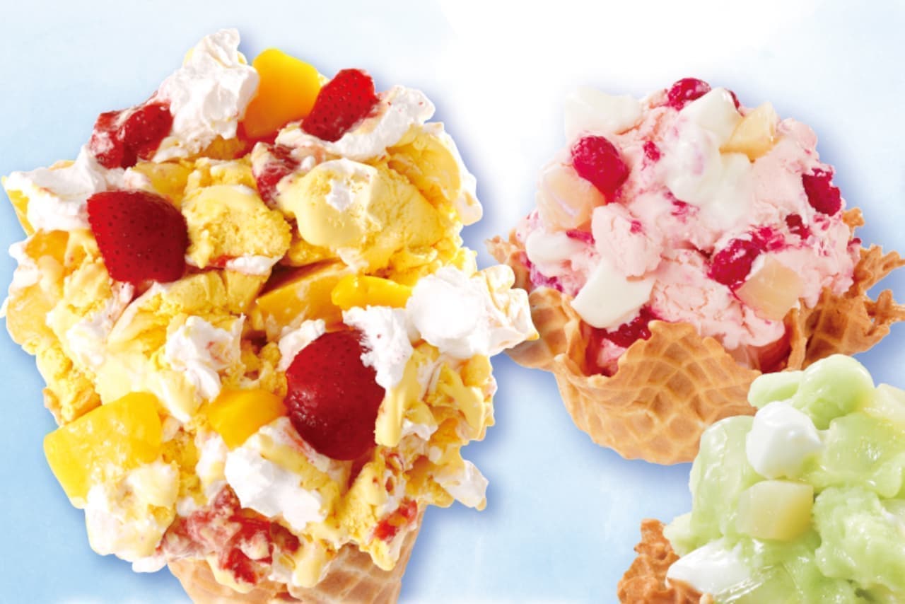 Recommended summer creations such as Cold Stone and rich "Brushing Mango Cloud"
