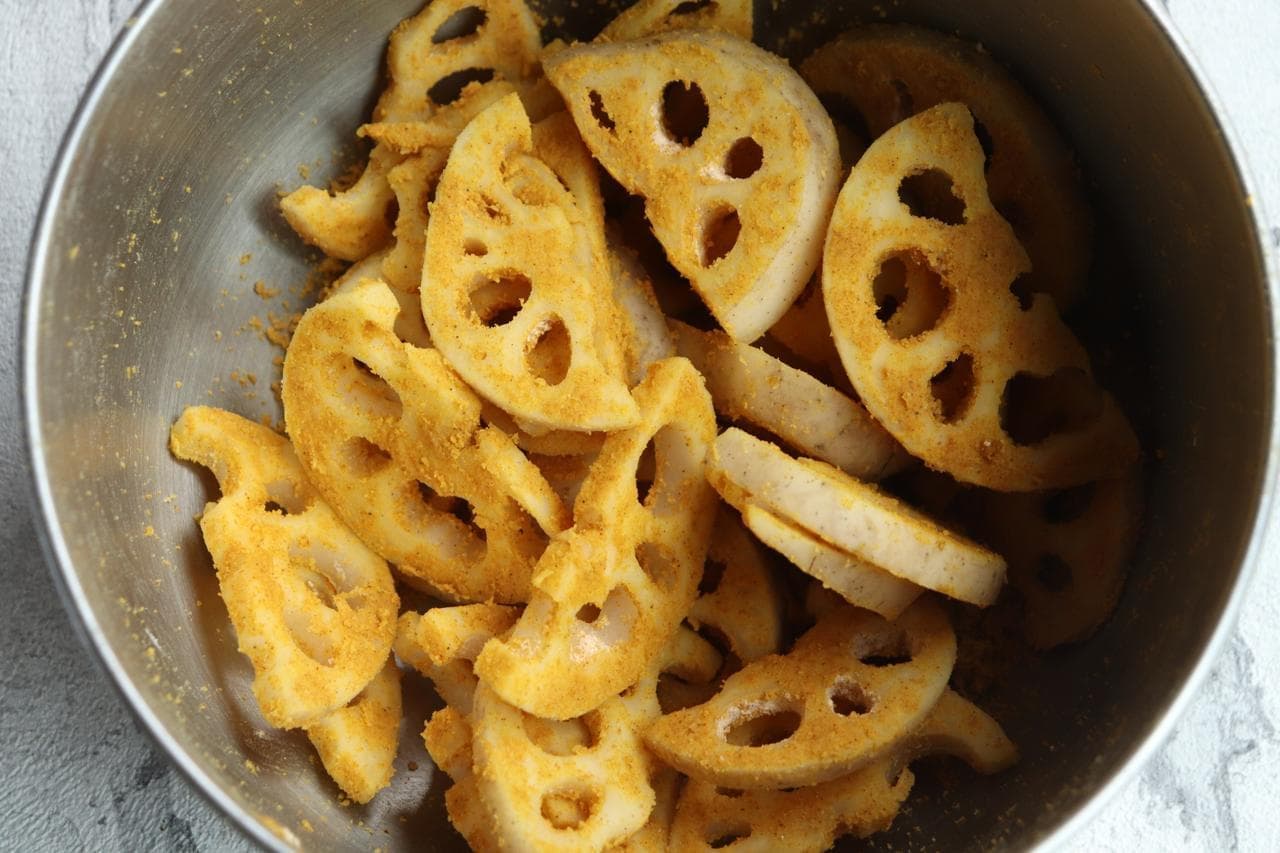 Lotus root curry grilled