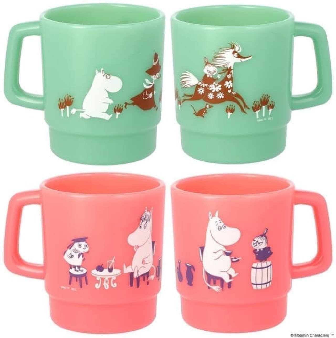 Moomin Shop "Stacking Mug Tea Time Green / Pink"