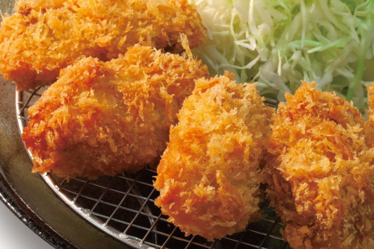 Matsuya's limited-time "Kaki Fry" menu with a large serving of rice for free