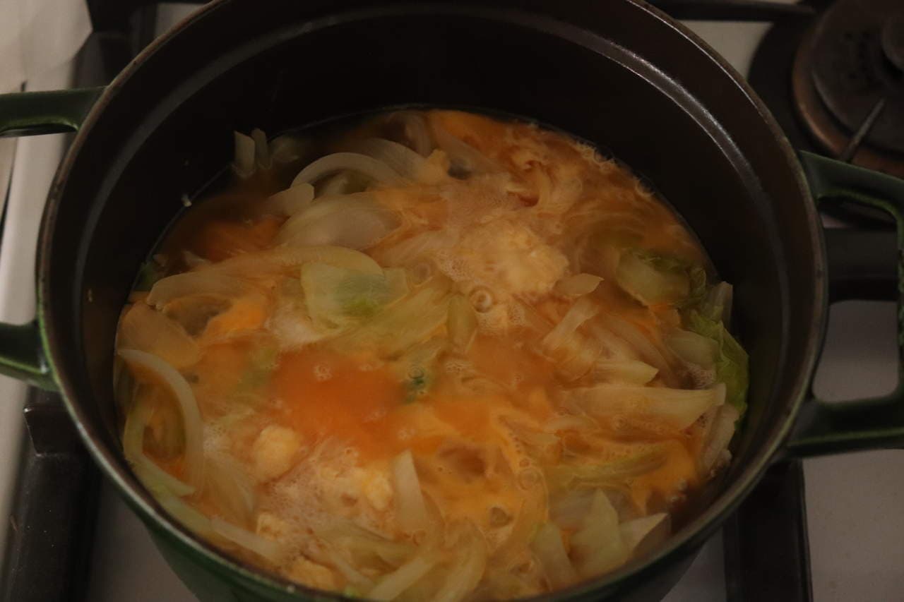 Chinese cabbage egg binding recipe
