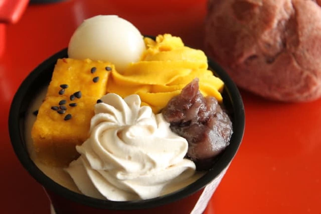 FamilyMart's "Anno potato Japanese parfait" "Anno potato cream puff"