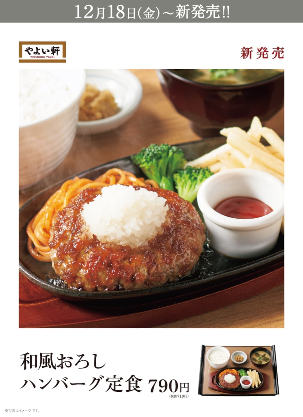 Yayoiken "Japanese-style grated hamburger set meal"