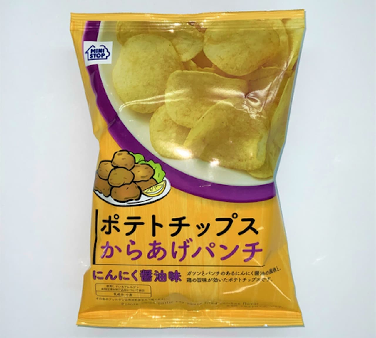 From "Potato Chips Karaage Punch Garlic Soy Sauce Flavor" Ministop