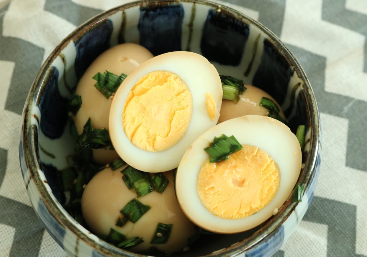 レシピ「にらニンニク煮卵」