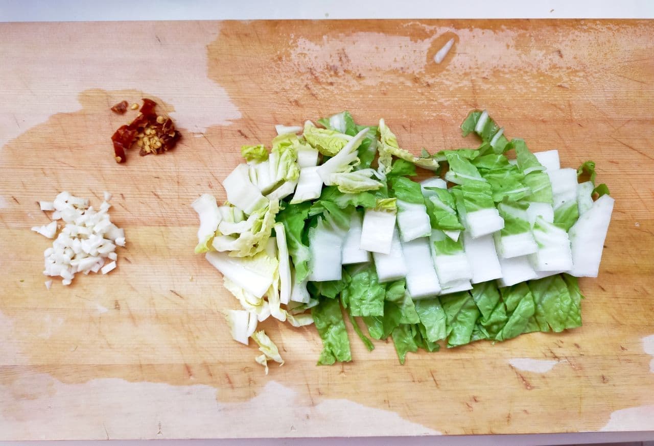 白菜のペペロンチーノ風レシピ