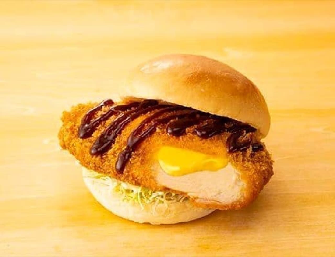 Lawson "Burger cheese chicken cutlet that sticks out"
