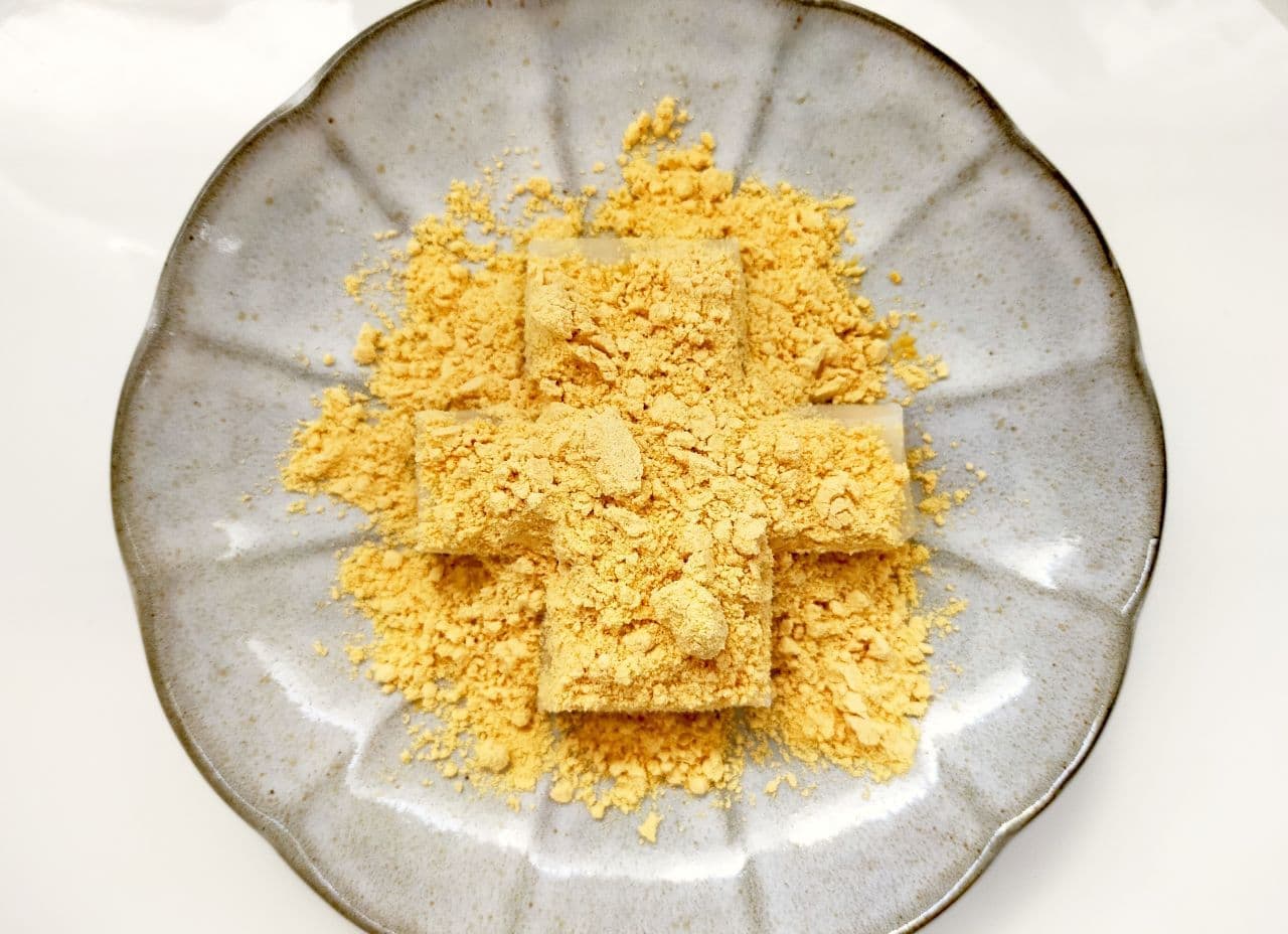 Shingen mochi-style recipe for cut rice cake