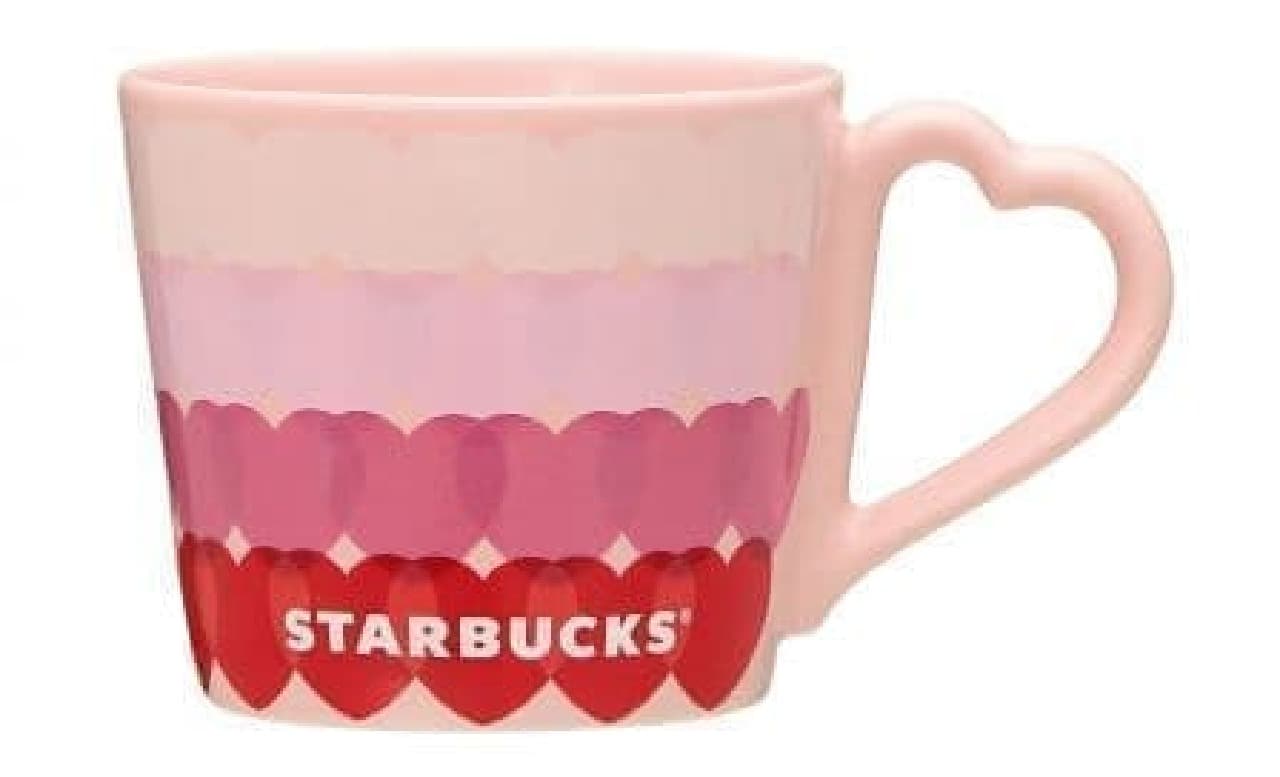 Starbucks "Valentine 2021 Mug Sticker Heart 296ml (10.01us fl oz)"