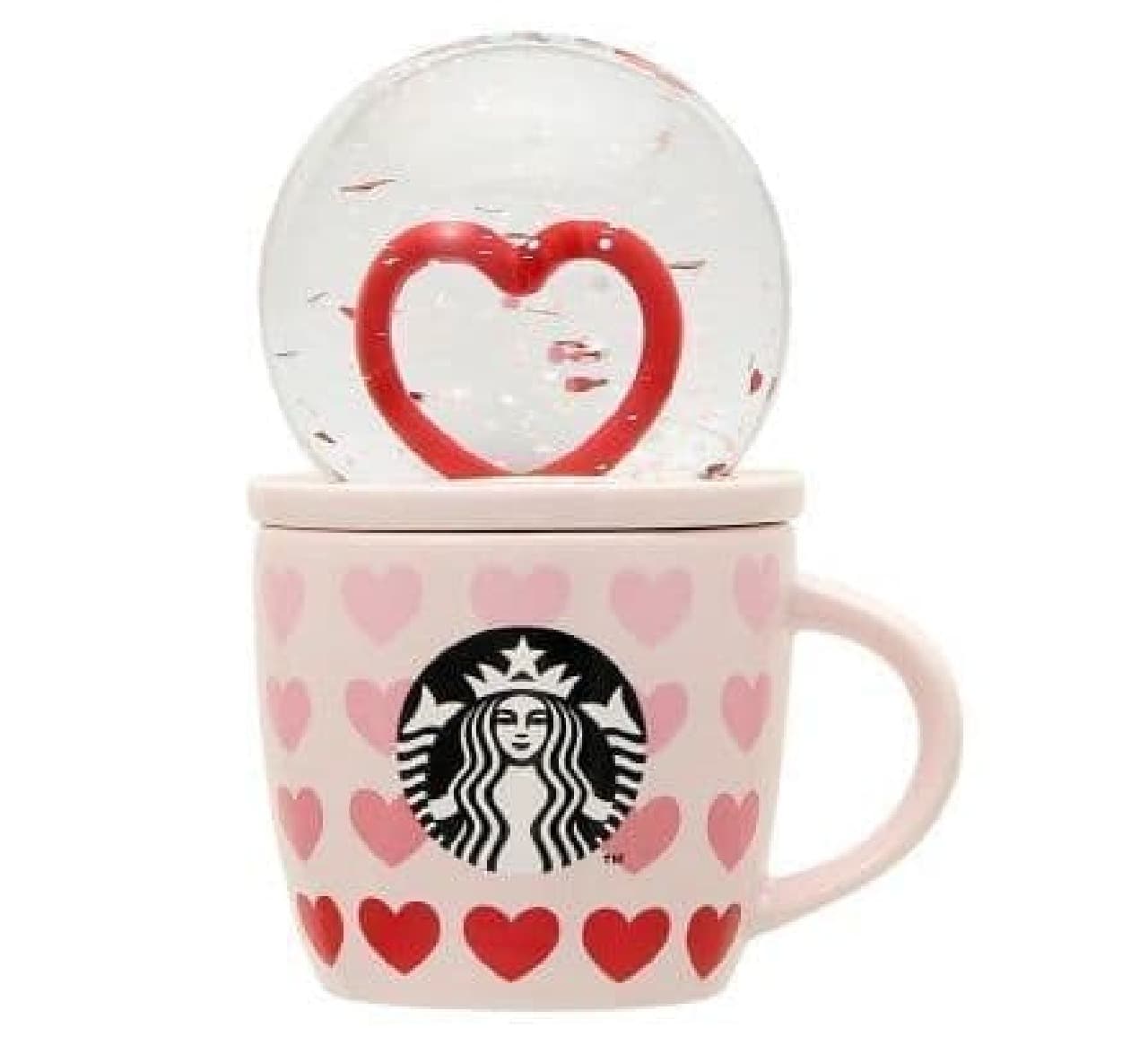 Starbucks "Valentine 2021 Snow Globe & Mag Heart 89ml"
