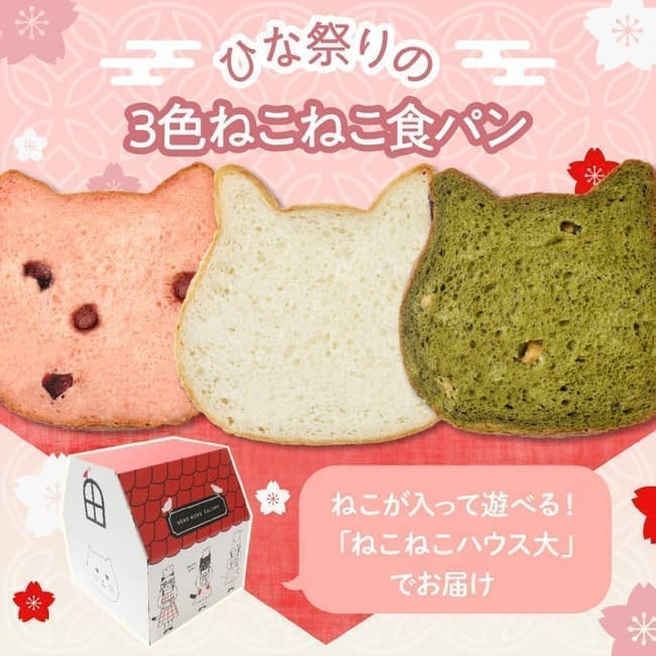 3-color cat cat bread set