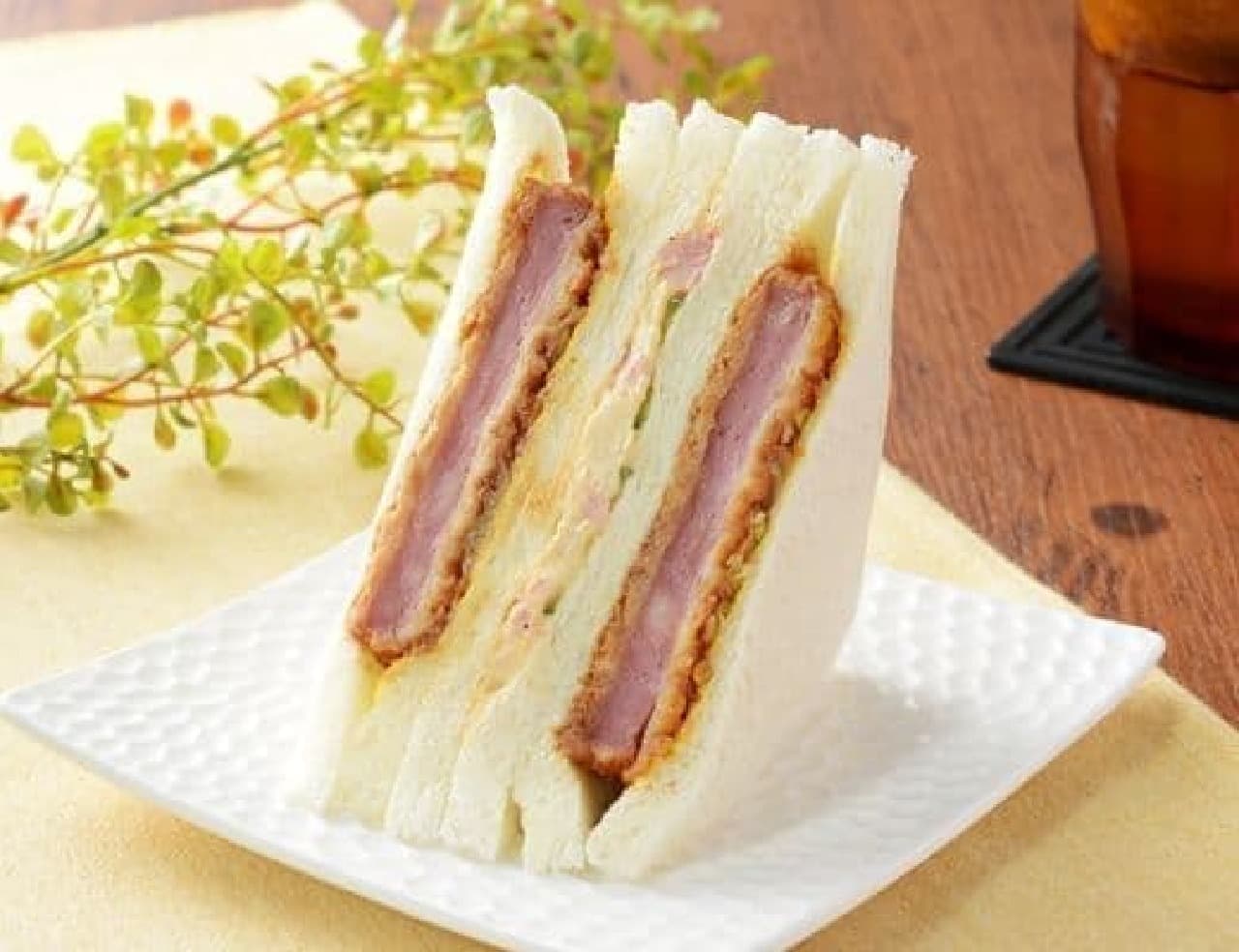 Lawson "Kushikatsu Tanaka supervised ham cutlet sandwich"