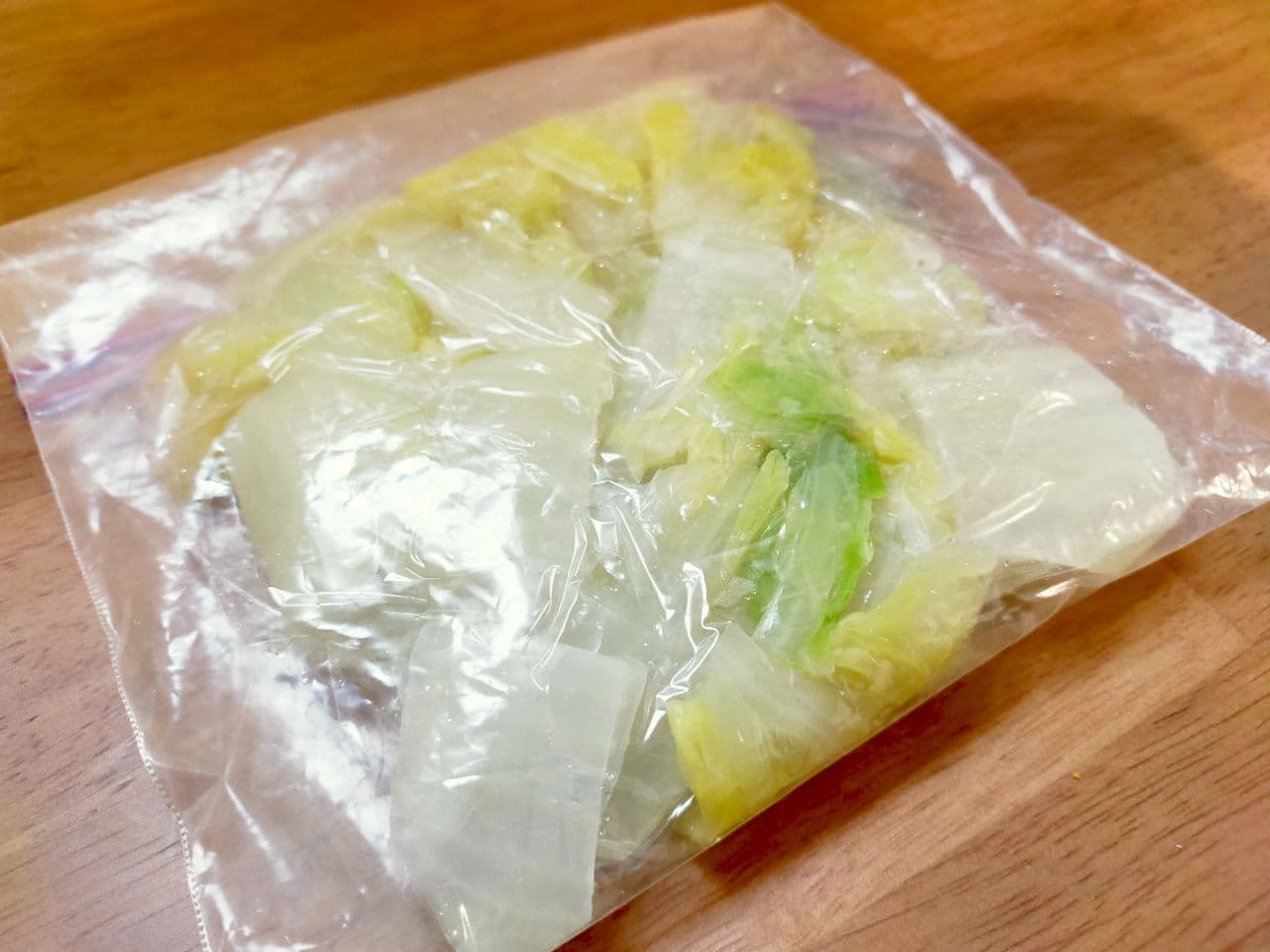 ステップ6 白菜の冷凍保存方法