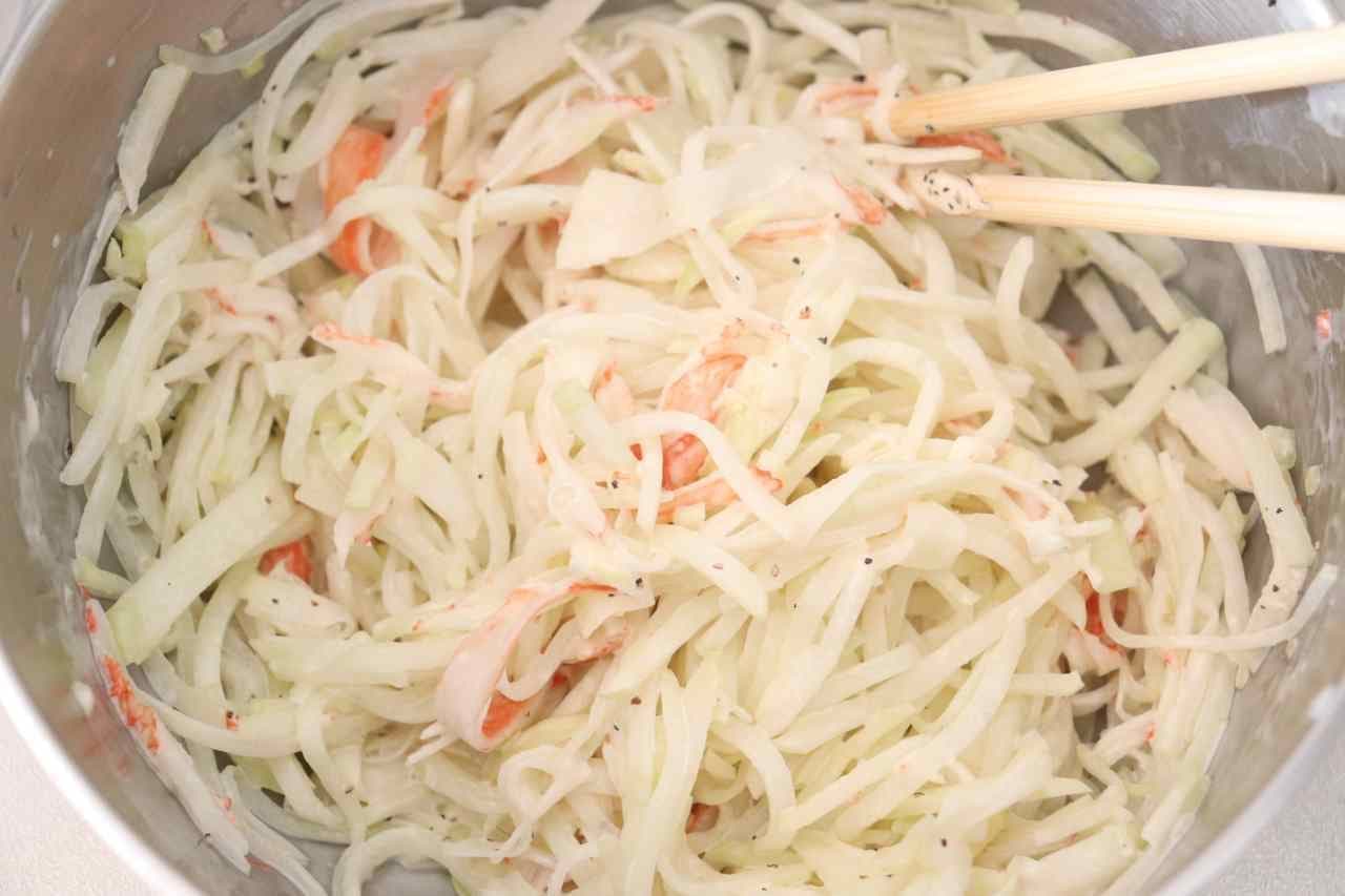 Radish & Crab Stick Red and White Salad