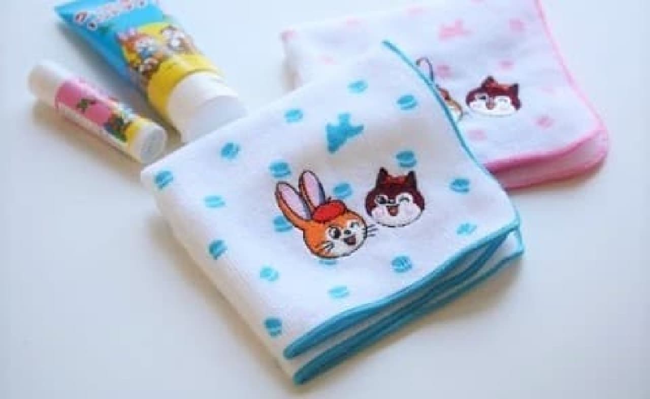 "Kuppi Ramune" embroidered towel handkerchief