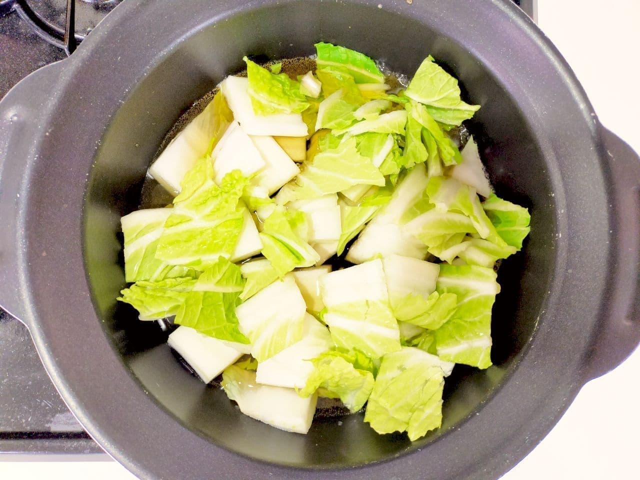 白菜と豆腐のくたくた煮　レシピ