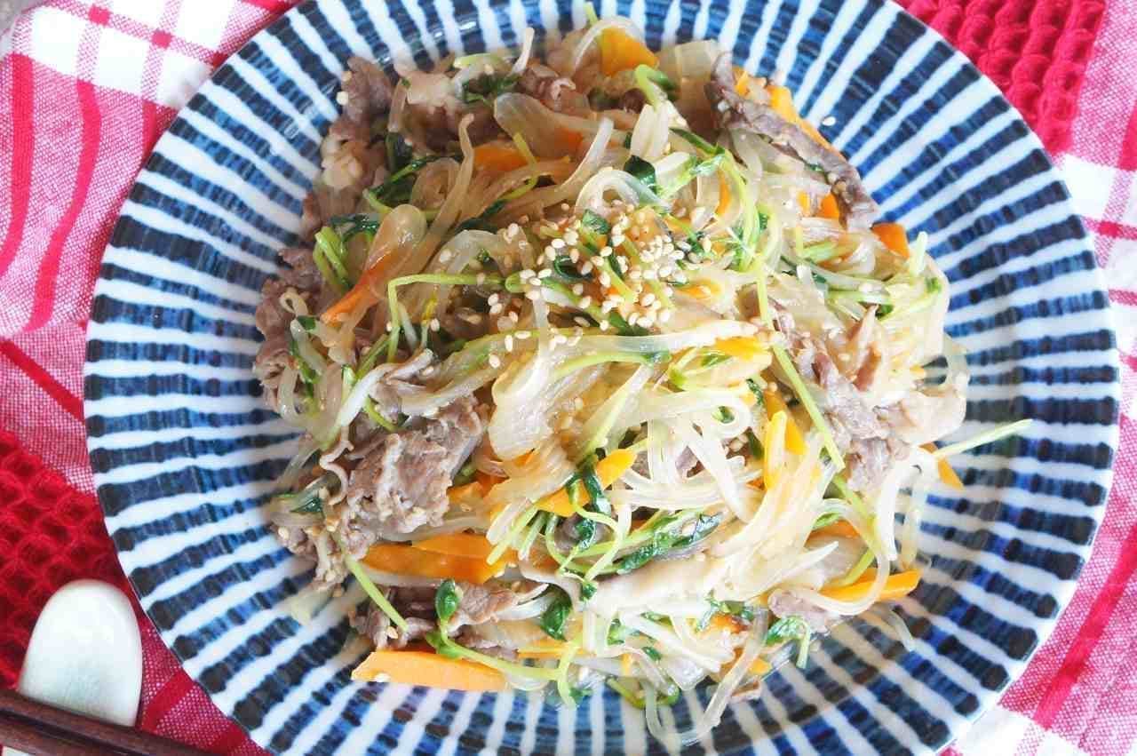 Recipe for "Japchae with bean sprouts and bean sprouts"