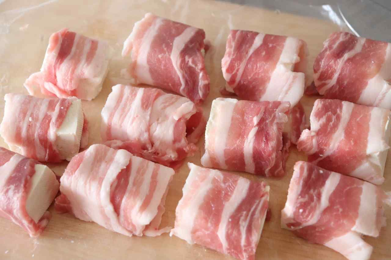 角煮風「豆腐豚バラ巻き」レシピ