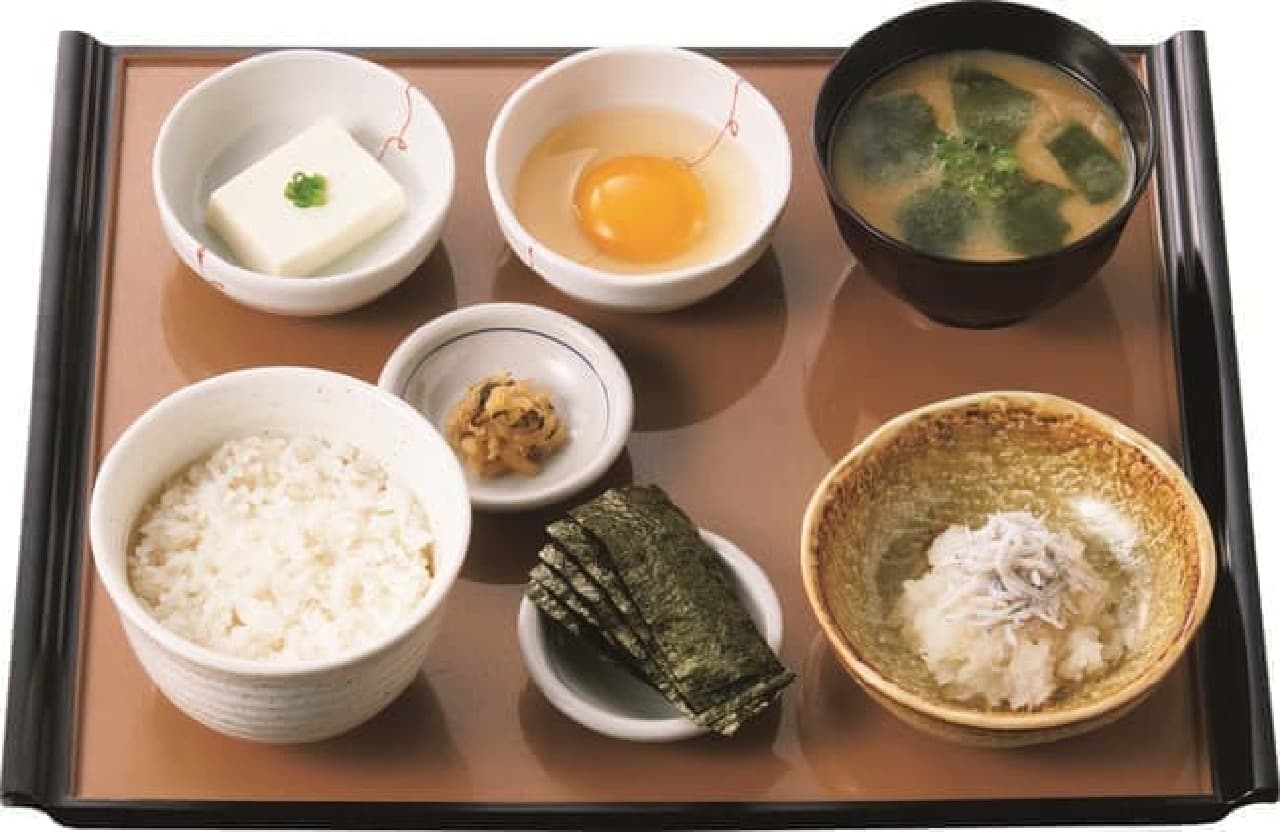New breakfast menu such as Yayoiken "Shirasu grated breakfast" 370 yen