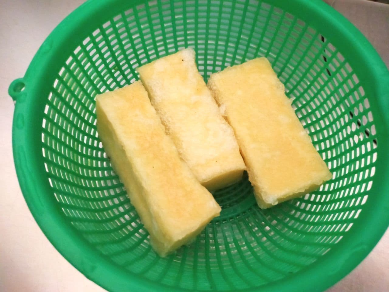 「高野豆腐のあべかわ風」レシピ