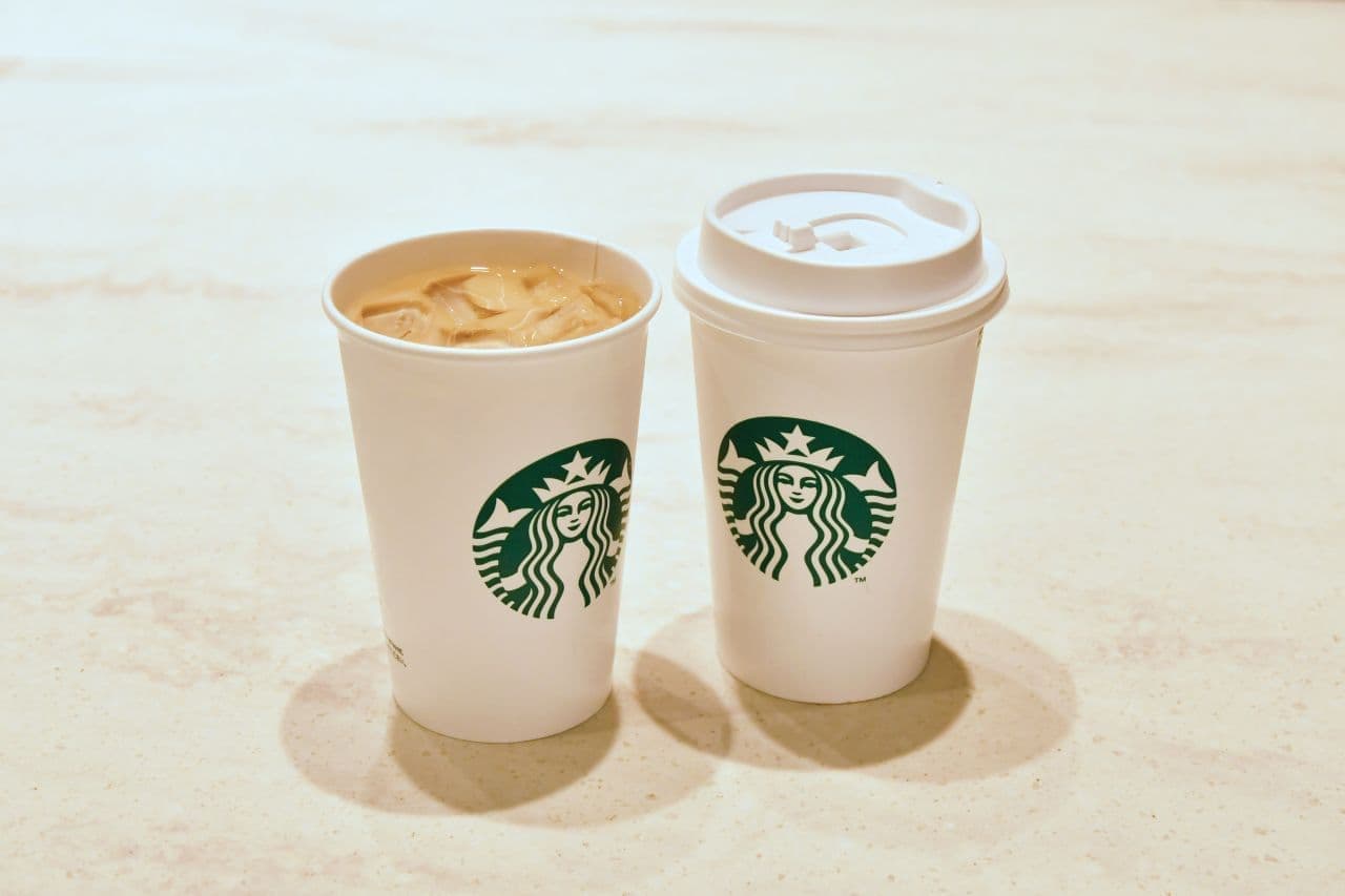 Starbucks Ice Beverage Straw-free lid & paper cup