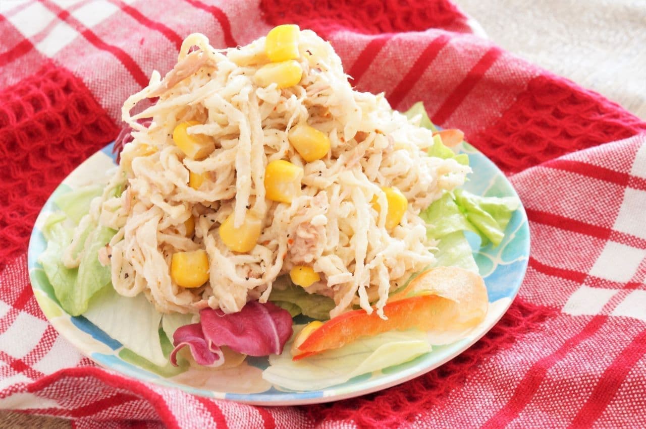 Kiriboshi daikon tuna mayo corn salad