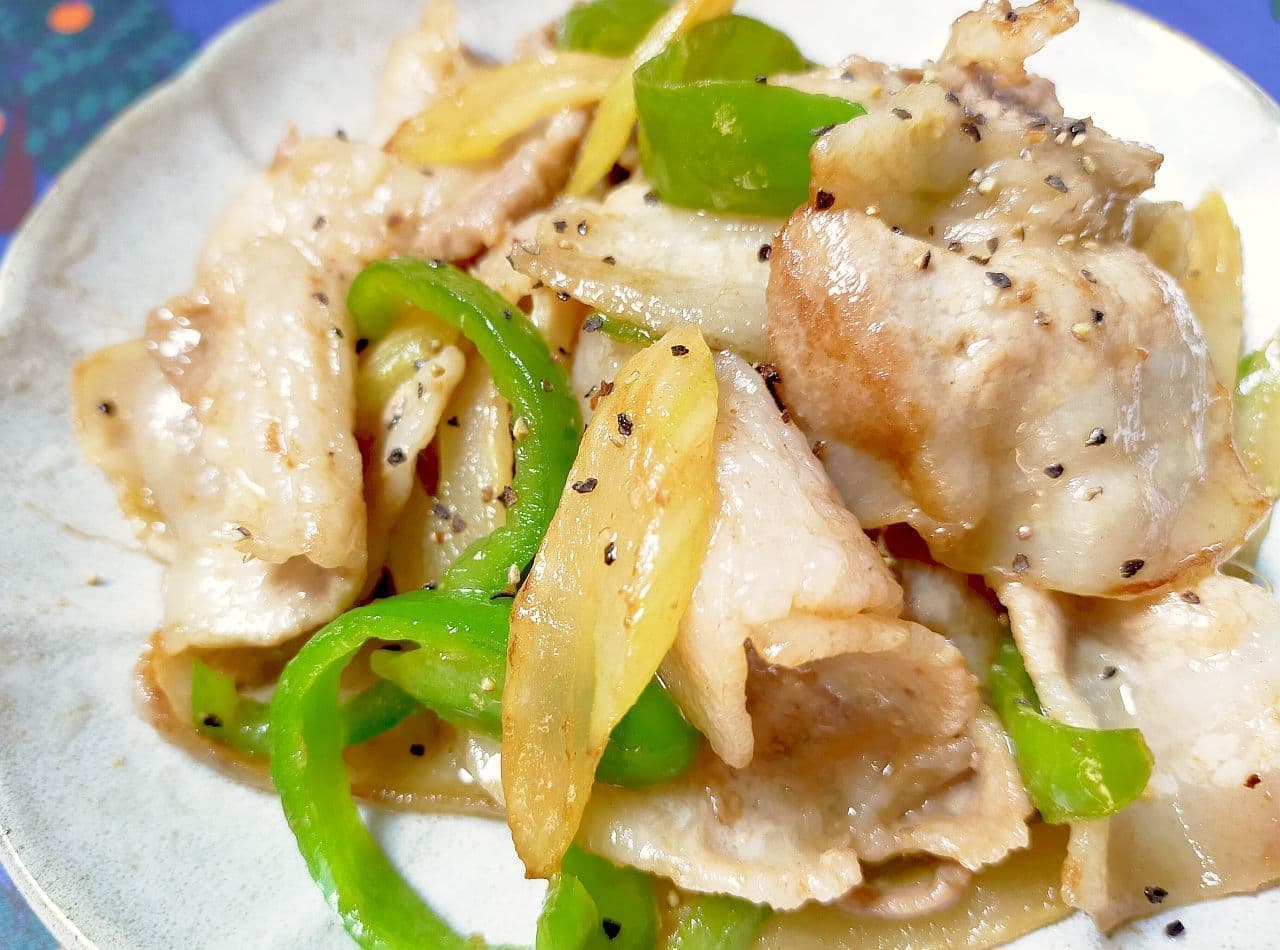 "Stir-fried pork rose and celery with Oimayo" recipe