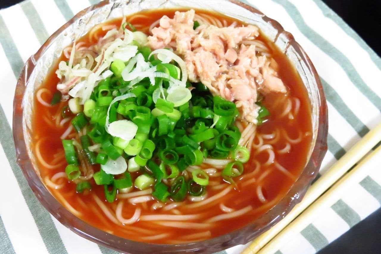Easy recipe for "tomato soup noodles"
