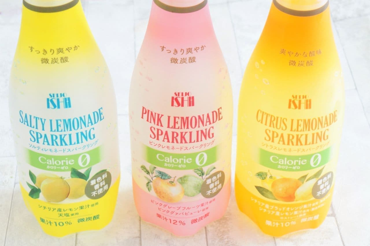 Seijo Ishii "Salty Lemonade Sparkling" "Citrus Lemonade Sparkling" "Pink Lemonade Sparkling"