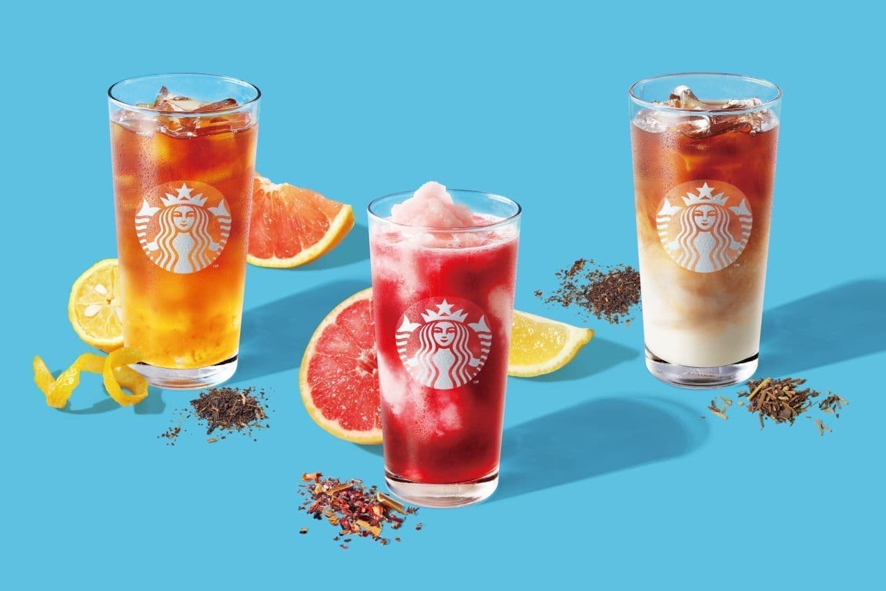 New Starbucks products such as "Pink Frozen Lemonade & Passion Tea"