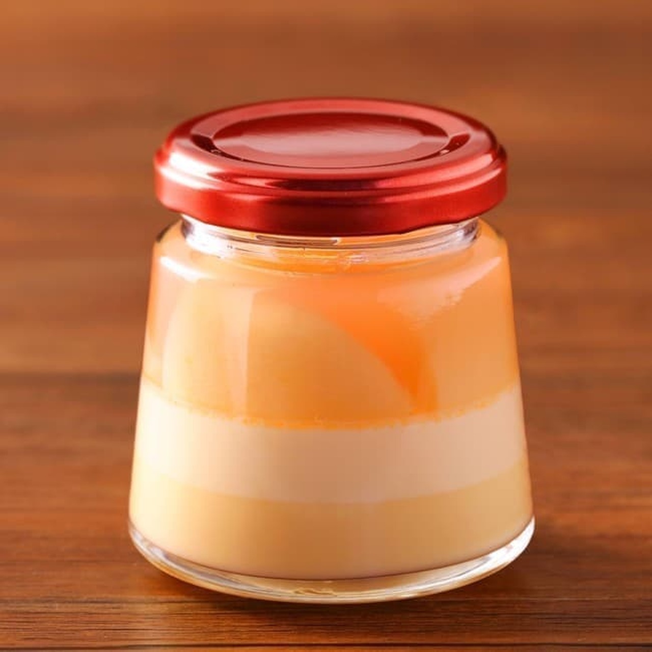 In love with pudding, "fruit peach pudding"