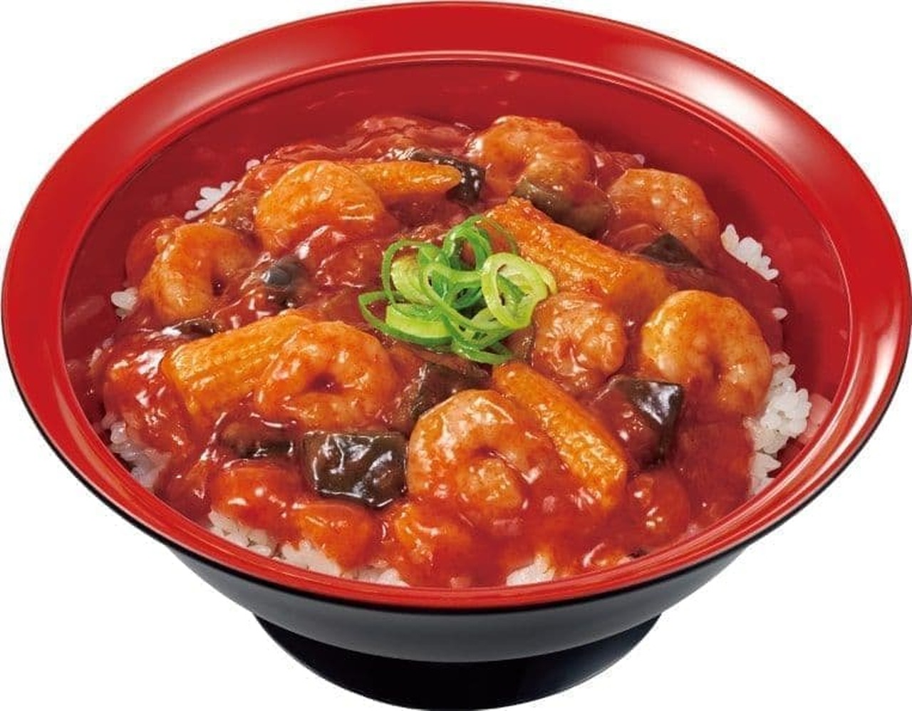 Sukiya "Shrimp chili bowl with plenty of ingredients"