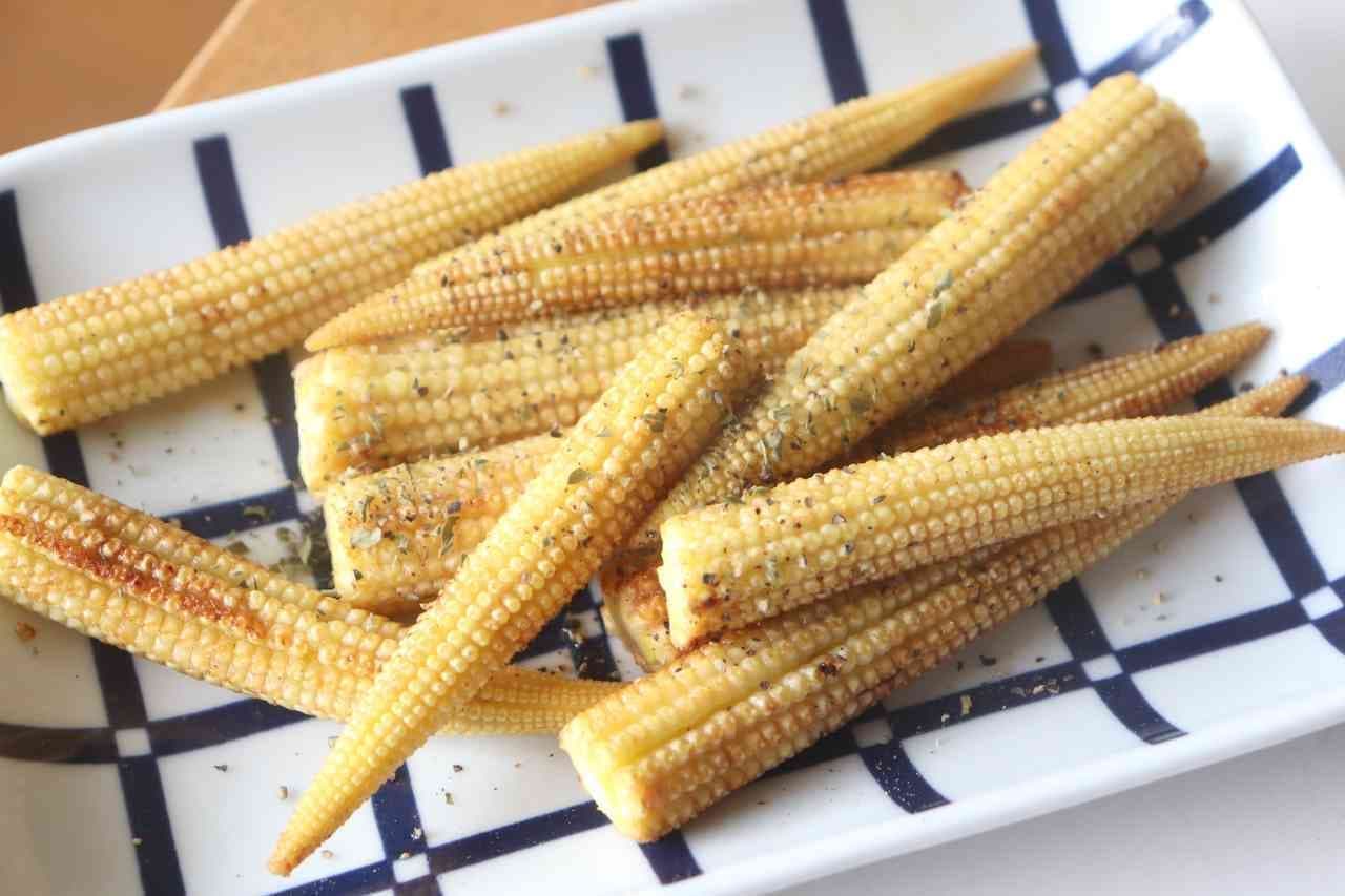 Grilled young corn butter in soy sauce