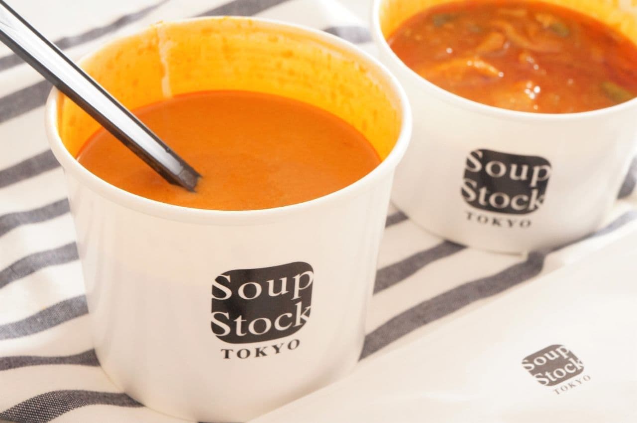 Soup Stock Tokyo "Omar Shrimp Bisque" and "Butter Chicken Curry"