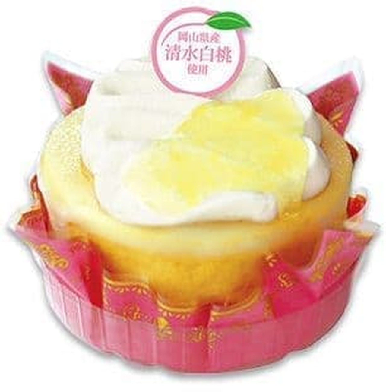 Fujiya pastry shop "Plenty of cream stump cake (Shimizu white peach from Okayama prefecture)"