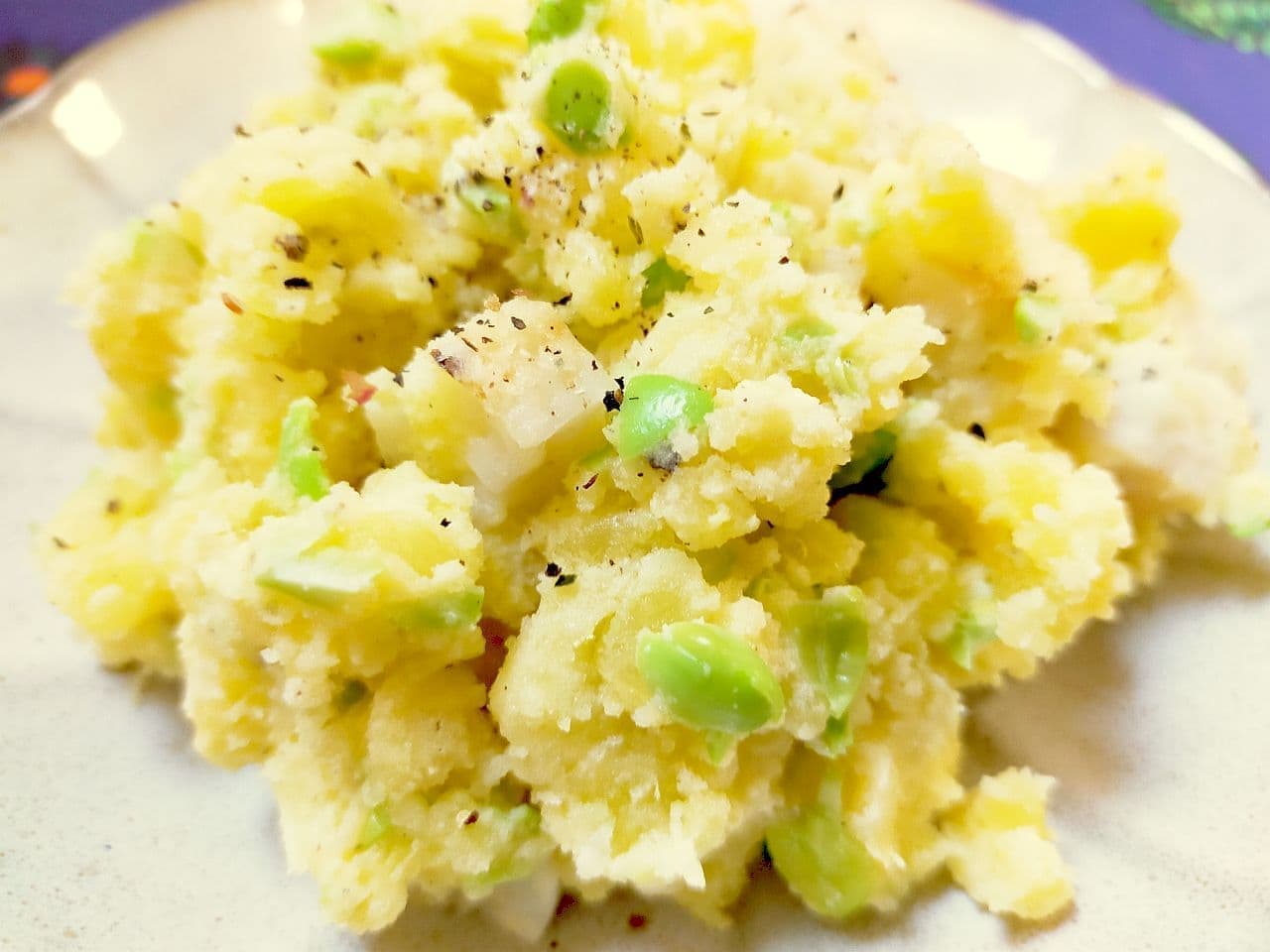 "Edamame and Sasa Kama Potato Salad" Recipe