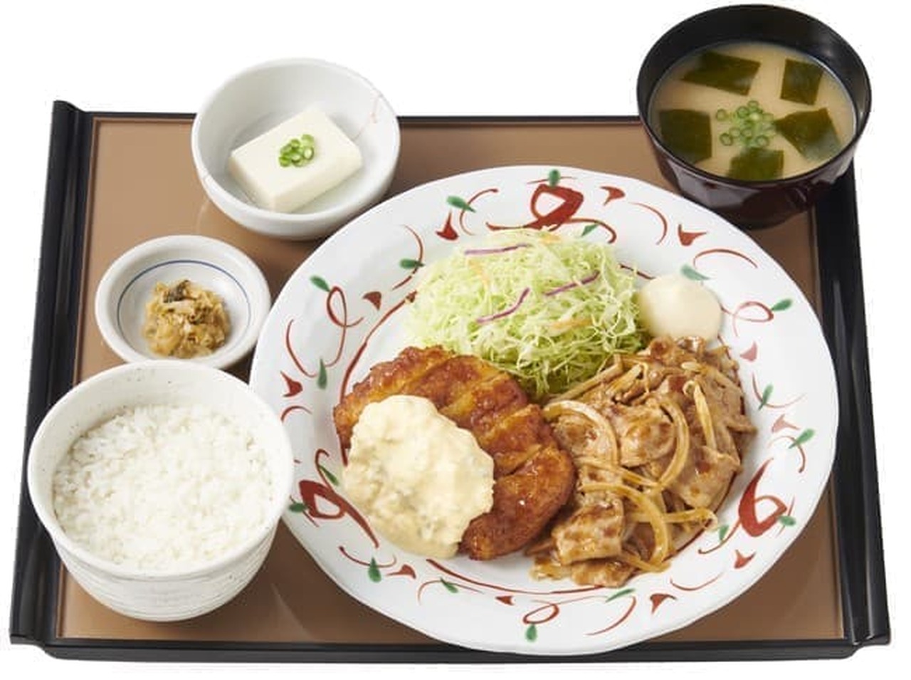 Yayoiken "Popular combination set meal of chicken nanban and ginger grilled"