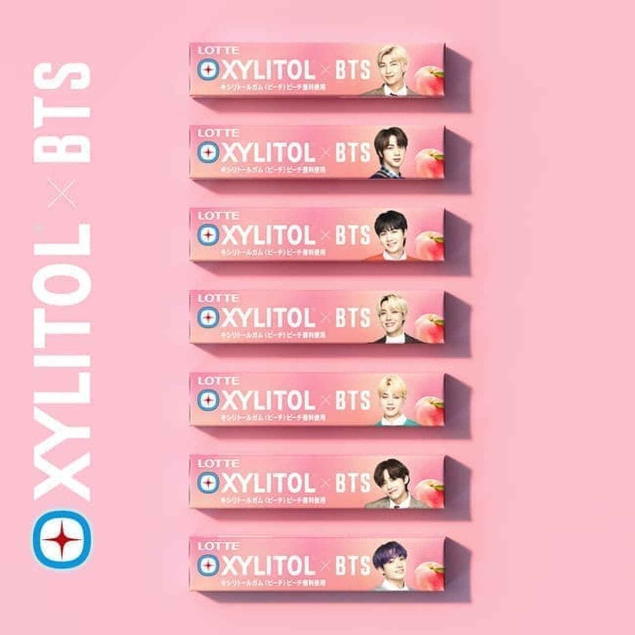 BTS Design "Xylitol Gum [Berry Mix 7]" and "Xylitol Gum [Peach]"