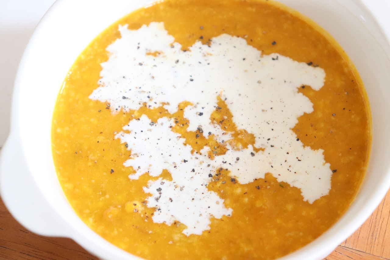 "Pumpkin and amazake cold soup" recipe