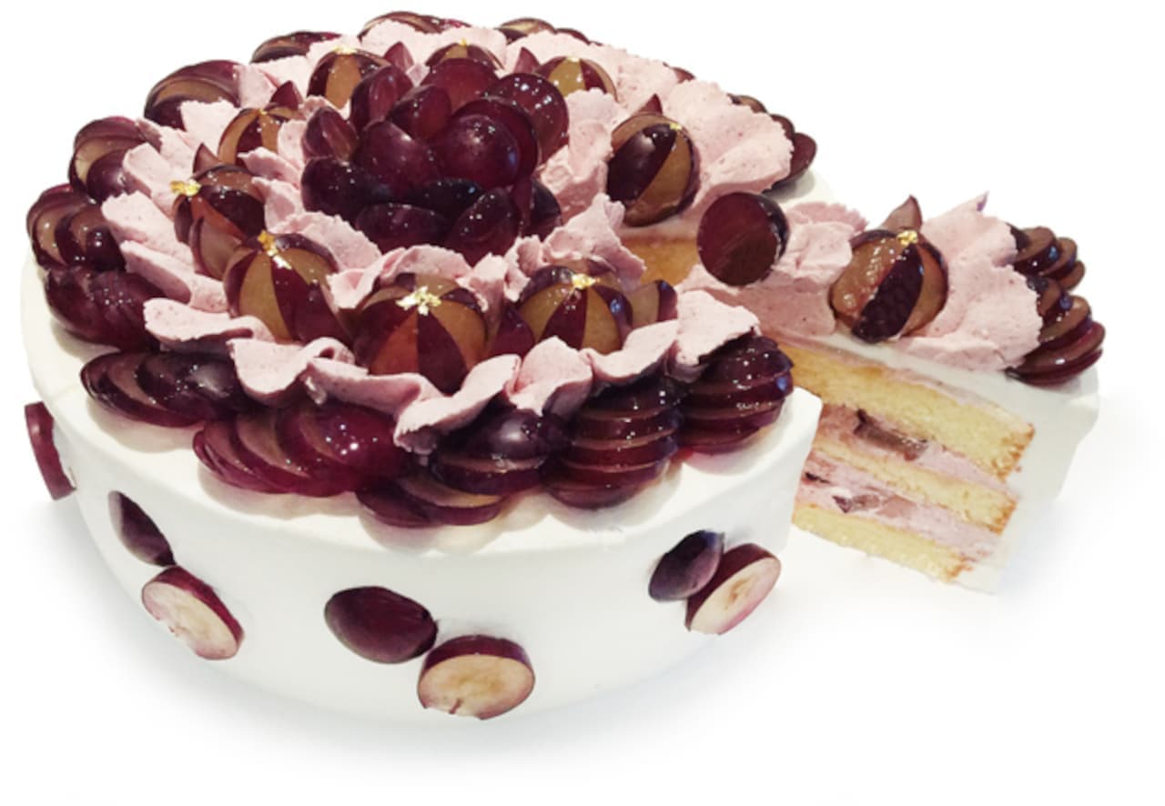 カフェコムサ “ぶどうの日” のショートケーキ