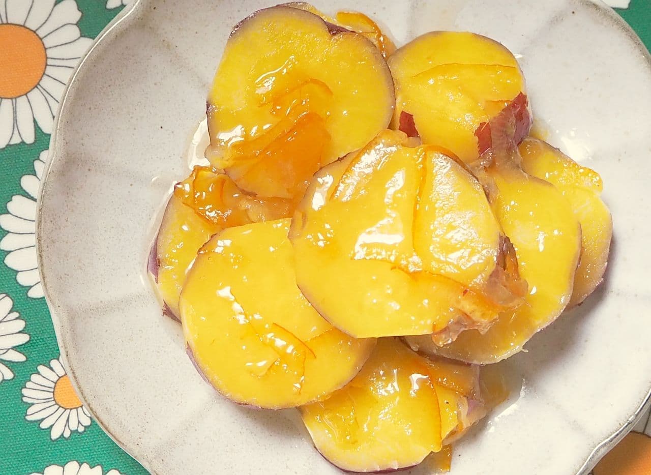 "Sweet potato jam boiled" recipe