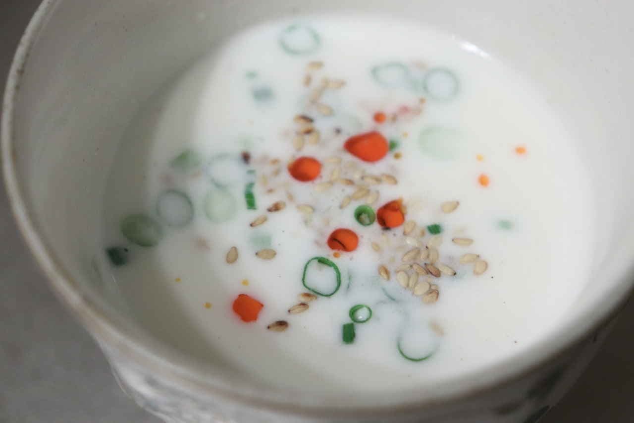 "Tantan milk soup" recipe