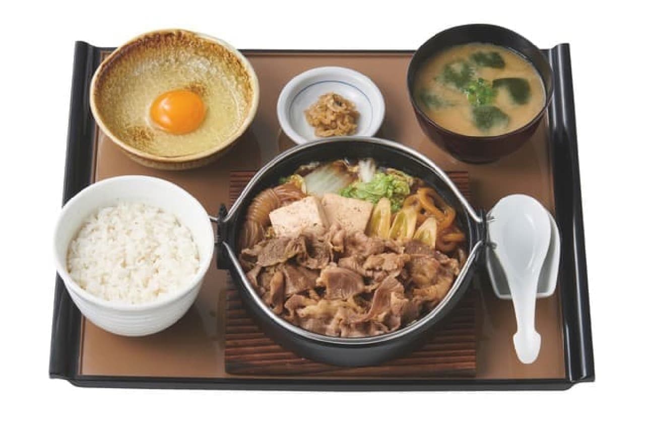 Yayoiken "Sukiyaki set meal" "Meat increase / sukiyaki set meal"