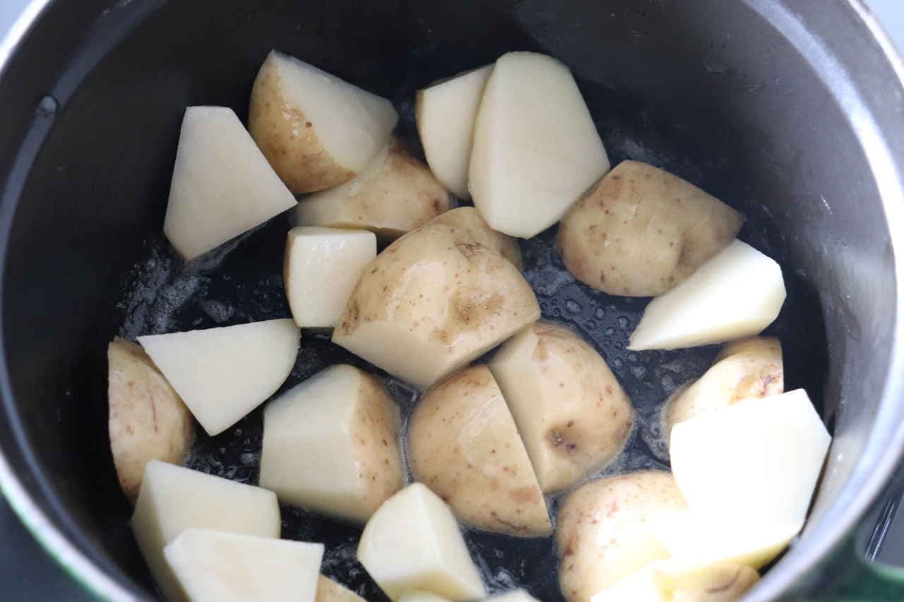 Boiled potato cod roe butter
