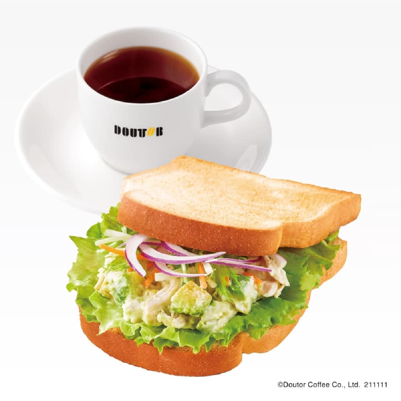 Doutor "Morning Set B Colorful Vegetables and Avocado Chicken"