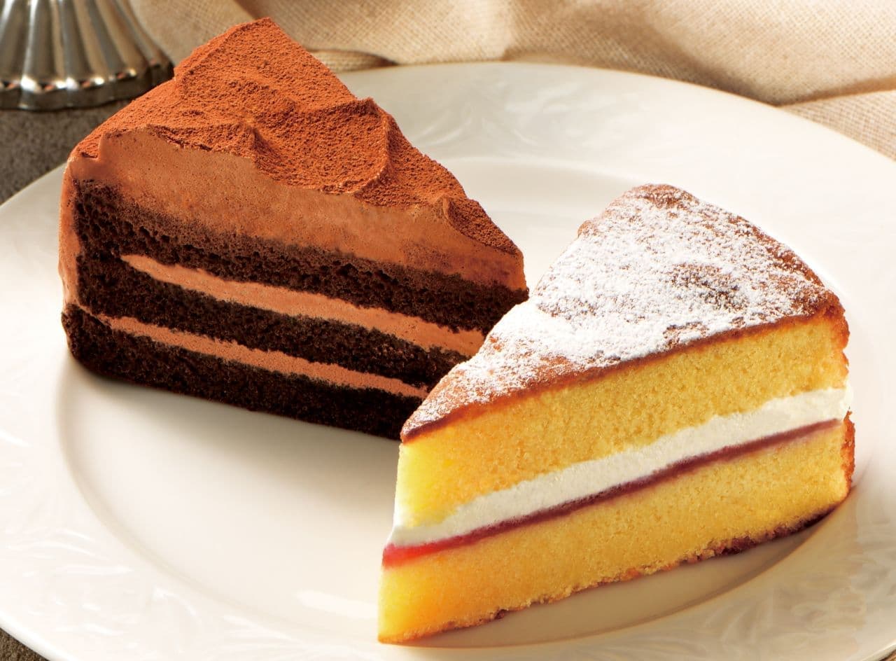 カフェ・ド・クリエ「ベルギー産チョコレートケーキ」「ヴィクトリアケーキ」