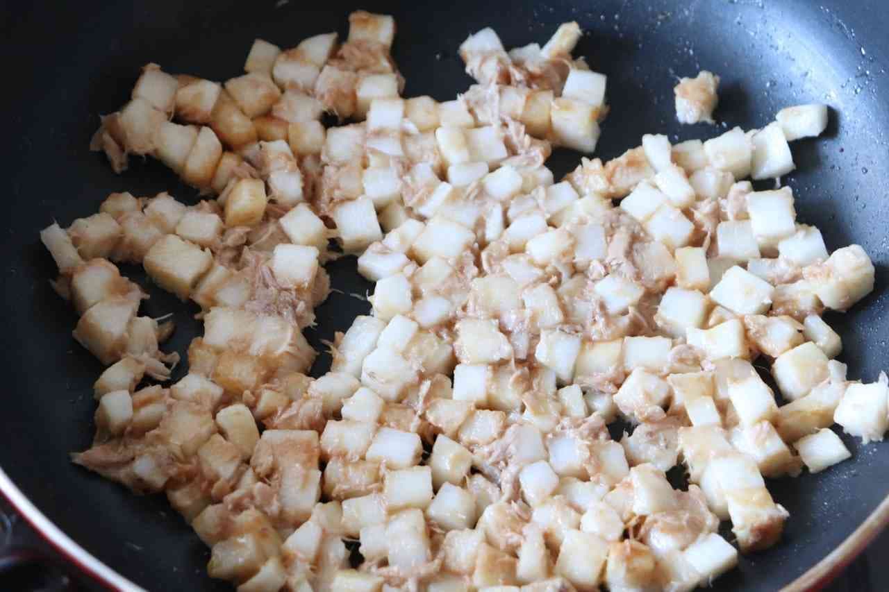 "Tuna grilled long potato" recipe