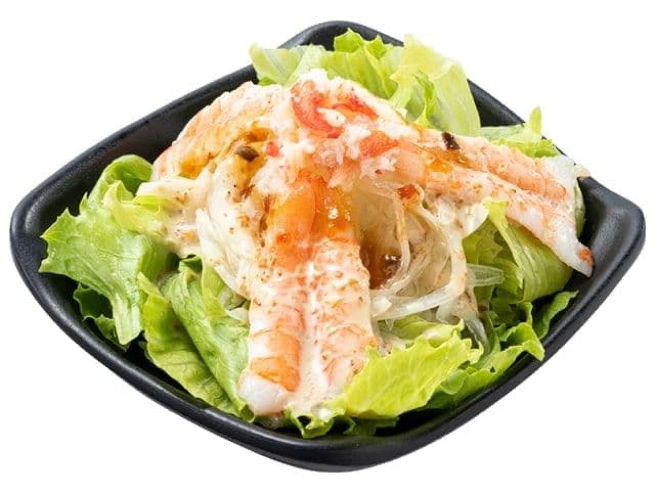 かっぱ寿司「本ずわい蟹とえびのフレッシュレタスサラダ」