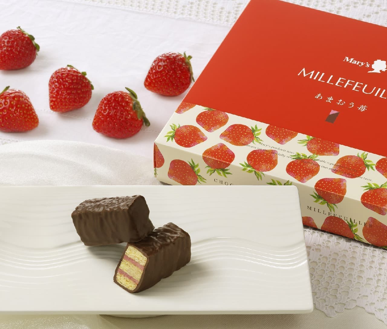 Mary chocolate "Mille-feuille (Amaou strawberry)"